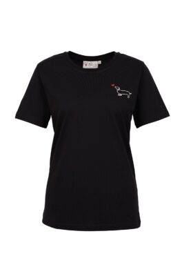 Hubertus Damen T-Shirt Dackel schwarz